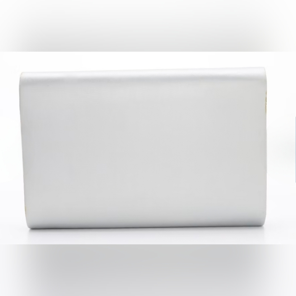 Maison Pourchet | Paris Convertible Vintage Evening Silk Clutch | Silver | - Picture 3 of 16